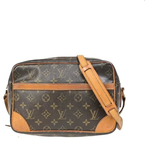 LOUIS VUITTON Trocadero 27 Shoulder Bag Monogram Leather Brown - Picture 1 of 16
